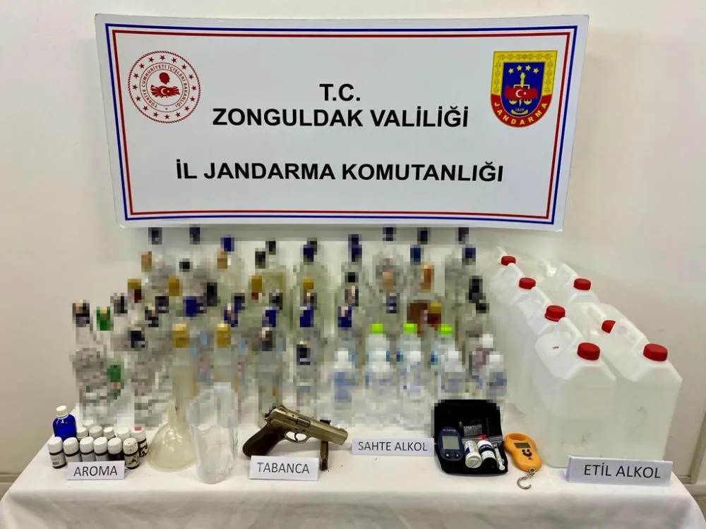 jandarmadan sahte alkol OPERASYONU