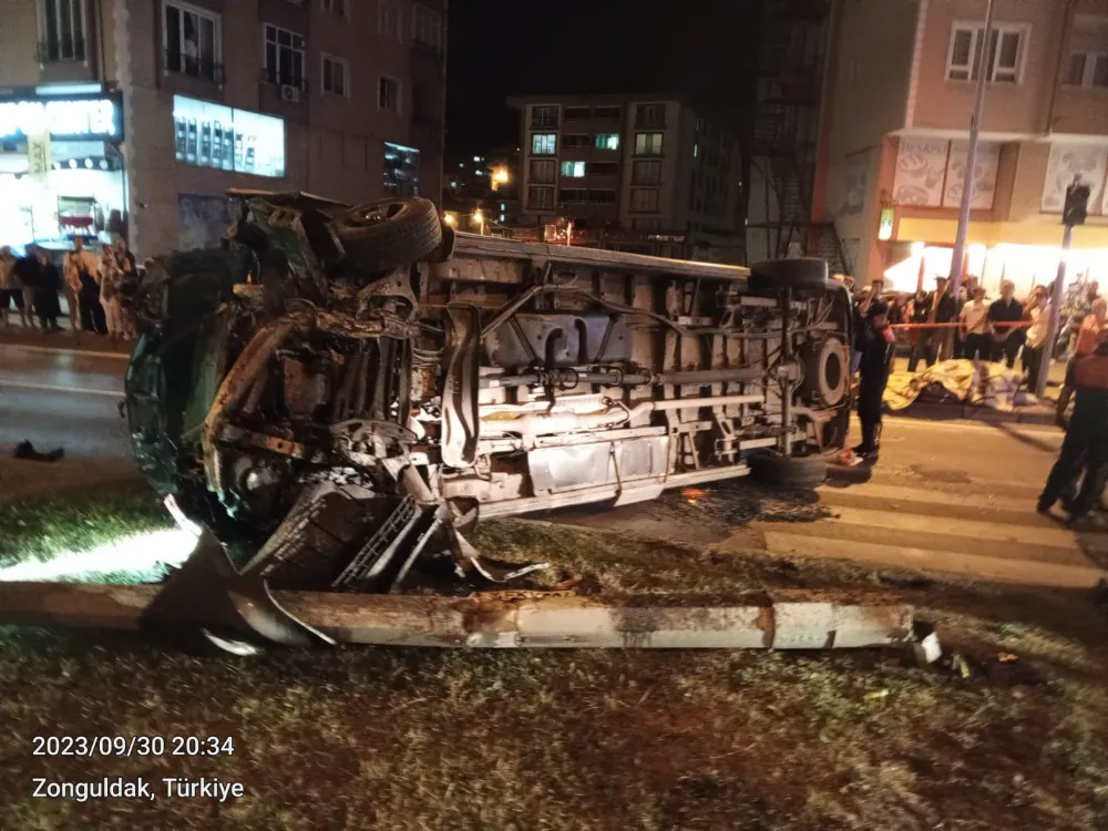 Karavan takla attı